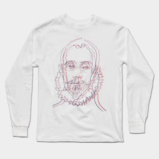 Caballero de la mano en el pecho Long Sleeve T-Shirt